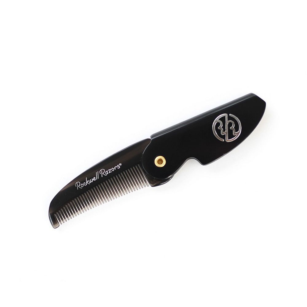 Складная расческа для усов и бороды Rockwell (RR-COMB-M-B)