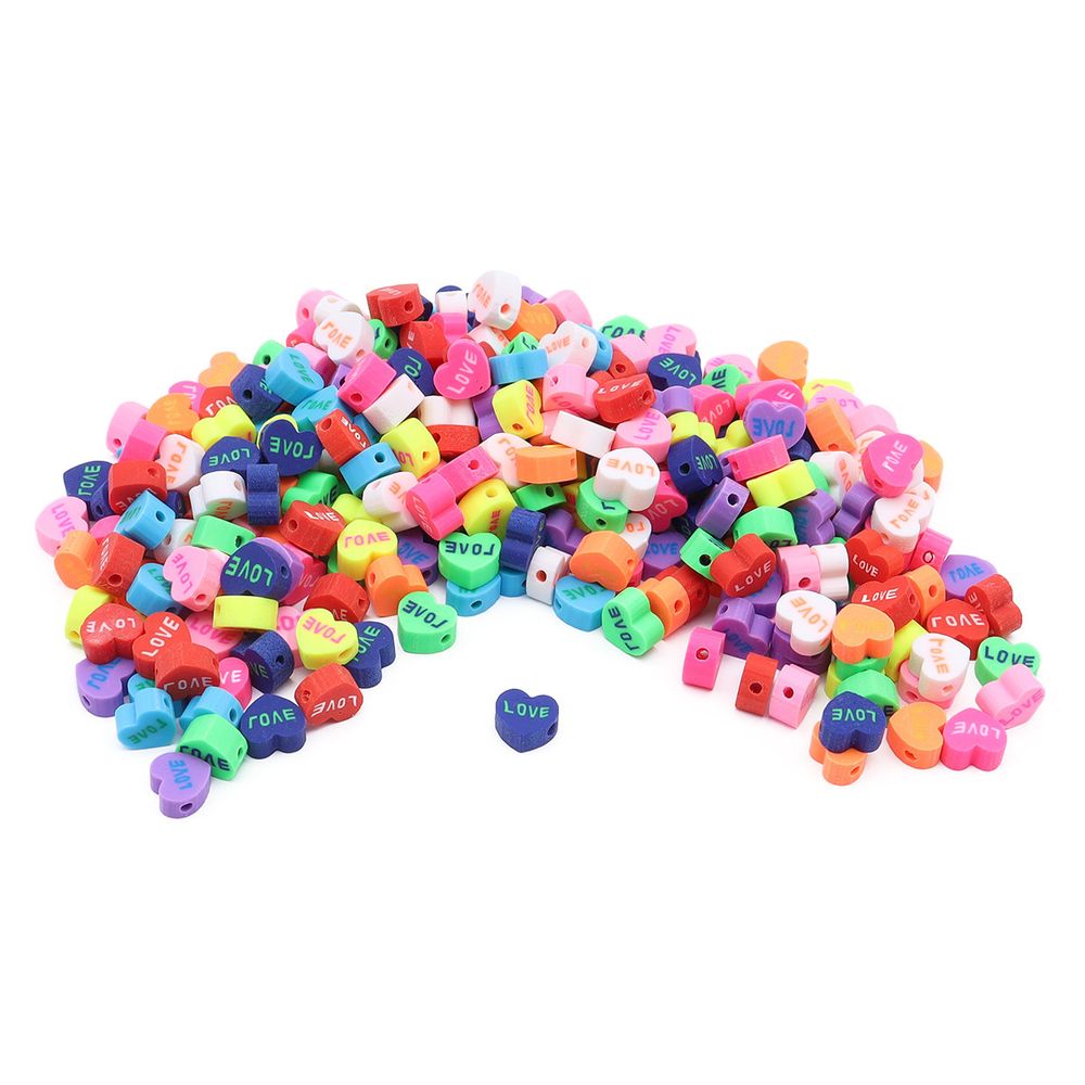 Бусины полимерная глина набор Сердечки Love, 300 шт/упак, Astra&amp;Craft, ZZ1343