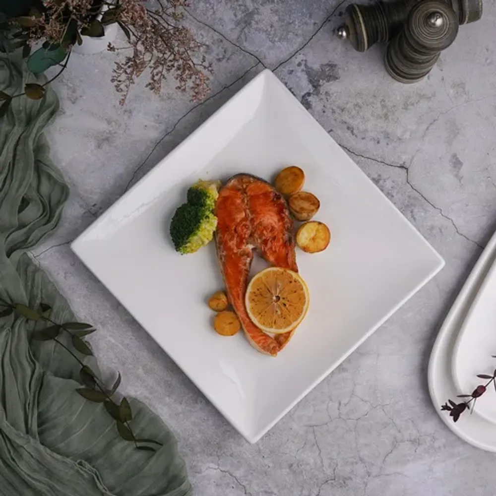 Тарелка 25*25 см h2,6 см квадратная белая фарфор NEW P.L. Proff Cuisine [3]
