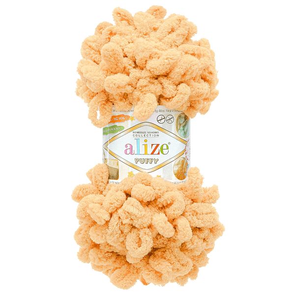 Пряжа Alize (Ализе) Puffy / уп.5 мот. по 100 г, 9м, 95 песочный