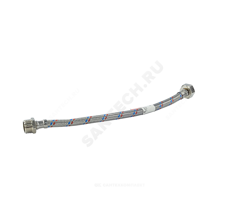 Подводка гибкая для воды нержавеющая оплетка 1/2" г-ш L=1.5м AQUALINE 01434