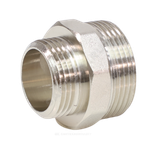 Ниппель латунь никель переходной Ду 32х25 (1 1/4"х1") НР VALFEX VF.580.N.114.100