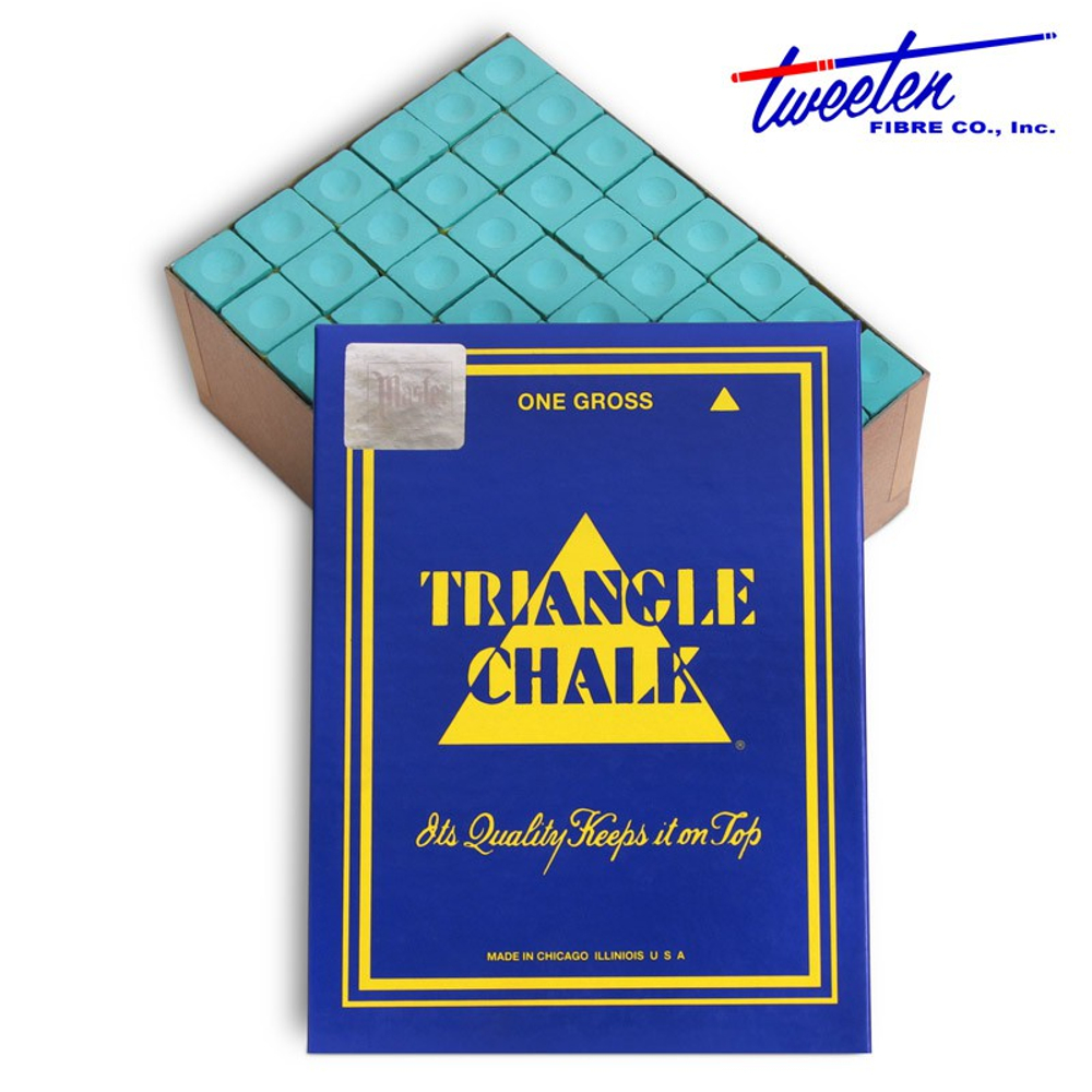Мел бильярдный "Triangle" Green 144шт.