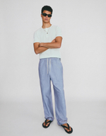 Мужские струящиеся брюки baggy с вышивкой - BERSHKA