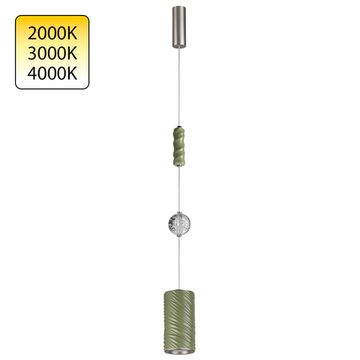 Подвес 18W 2000-4000K 5451/18LA зеленый/никель RIVERA Odeon Light Exclusive