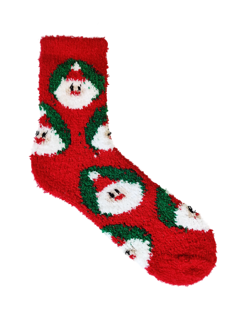 Носки НГ махровые р.35-40 "Christmas 2" Санта в кружке