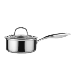 Сотейник 1,4 л с крышкой 16/13,5*13 см New Kitchen Honeycombs нерж. с антиприг. покр. ИНДУКЦИЯ