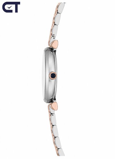 Emporio Armani AR11092 Gianni T-Bar женские наручные часы — синий циферблат и двухцветный стальной браслет