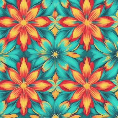 Яркие абстрактные цветы