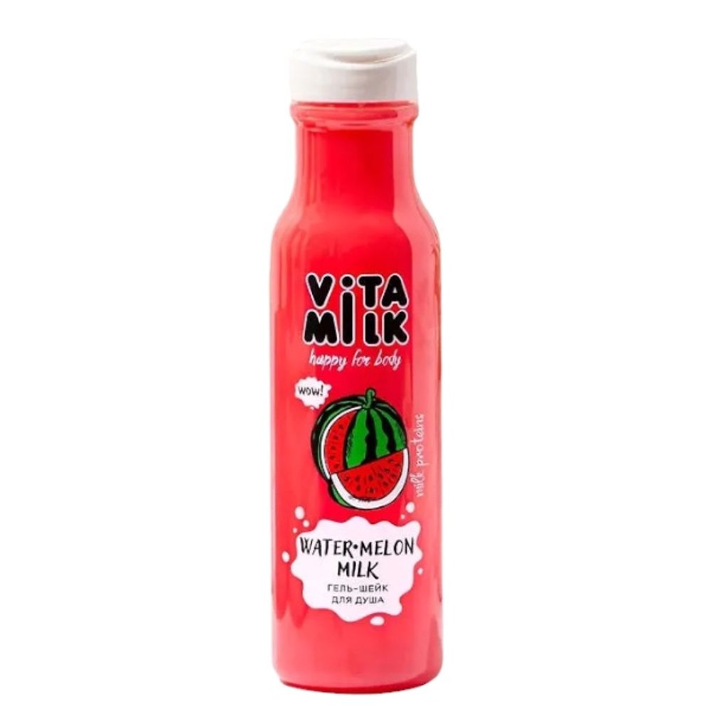 Гель-шейк  для душа  VITAMILK  Арбуз и молоко   350 мл