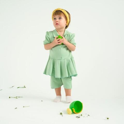 Боди-платье зелёный, р. 80-86 см 9097463 (MINAKU)