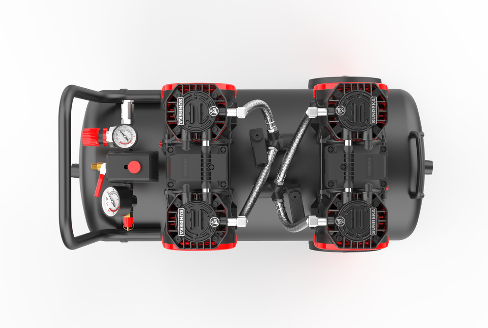 Поршневой безмасляный тихий компрессор SUNREKA GFC370/45DS