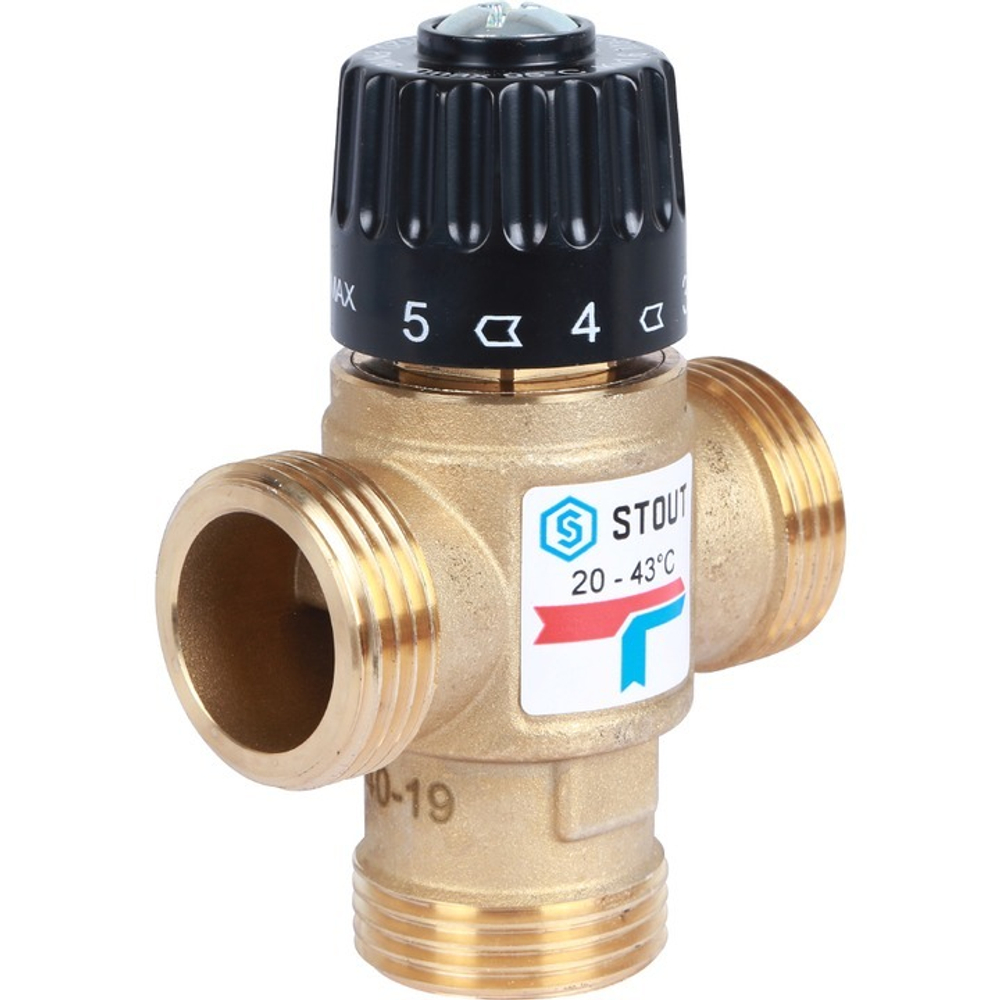 Термостатический клапан 1НР 20-43* KV1.6 STOUT