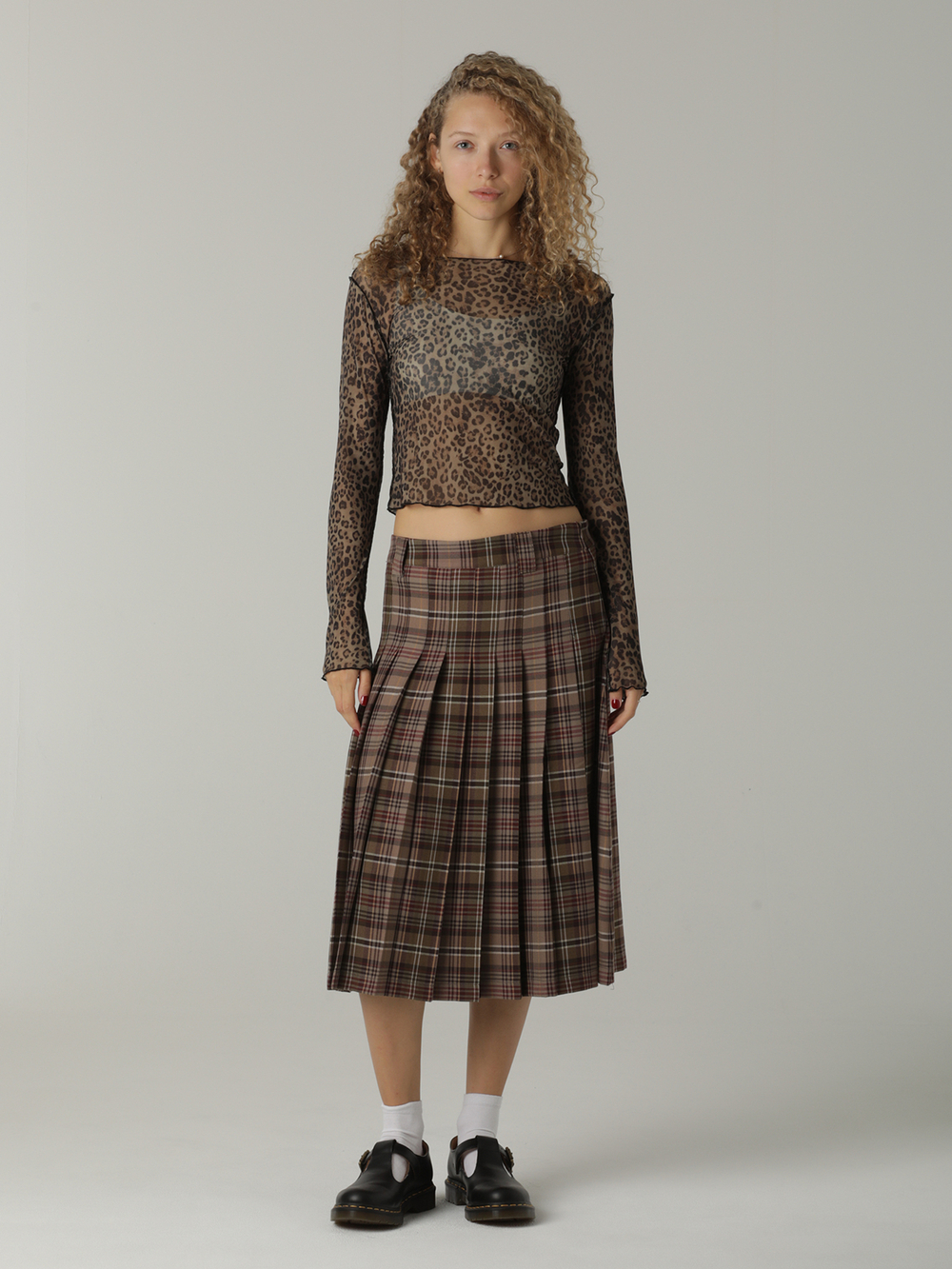 Топ Nala Leopard Print Mesh