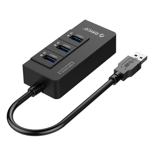 USB-хаб Orico HR01 3xUSB3.0/RJ45 черный