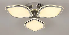 Люстра потолочная светодиодная Rilon 9331/3M CR, 102 Вт, хромированная
