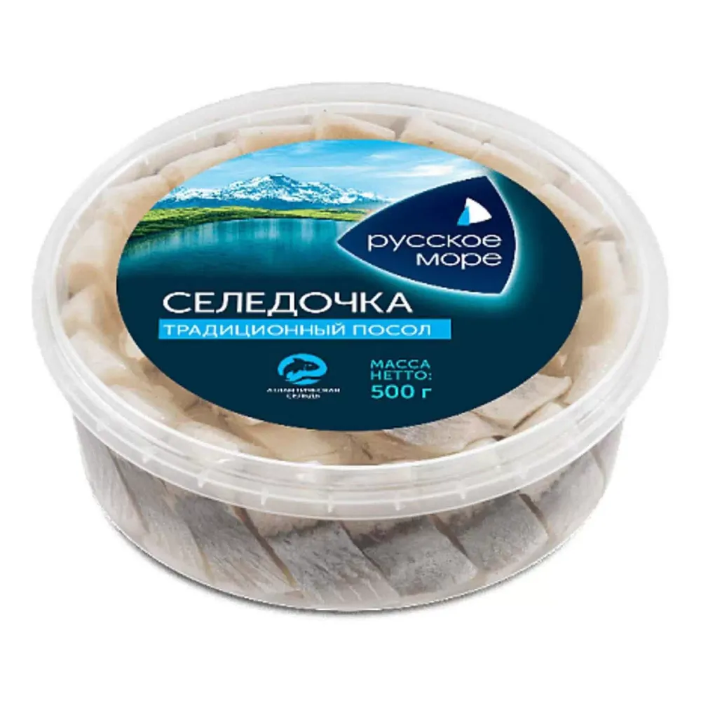 Сельд филе-кусочки "Русское море" 500г.