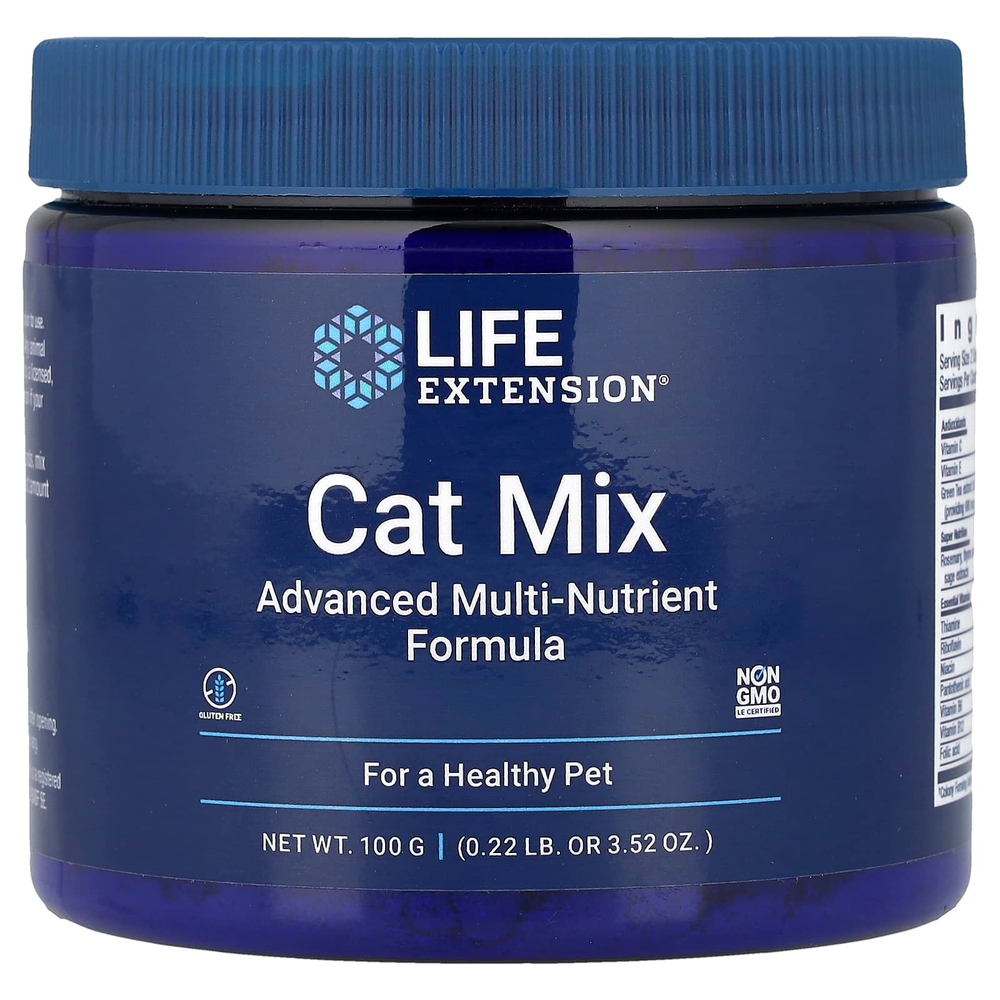 Life Extension, Cat Mix, усовершенствованное универсальное средство для котов с питательными веществами, 100 г (3,52 унции)