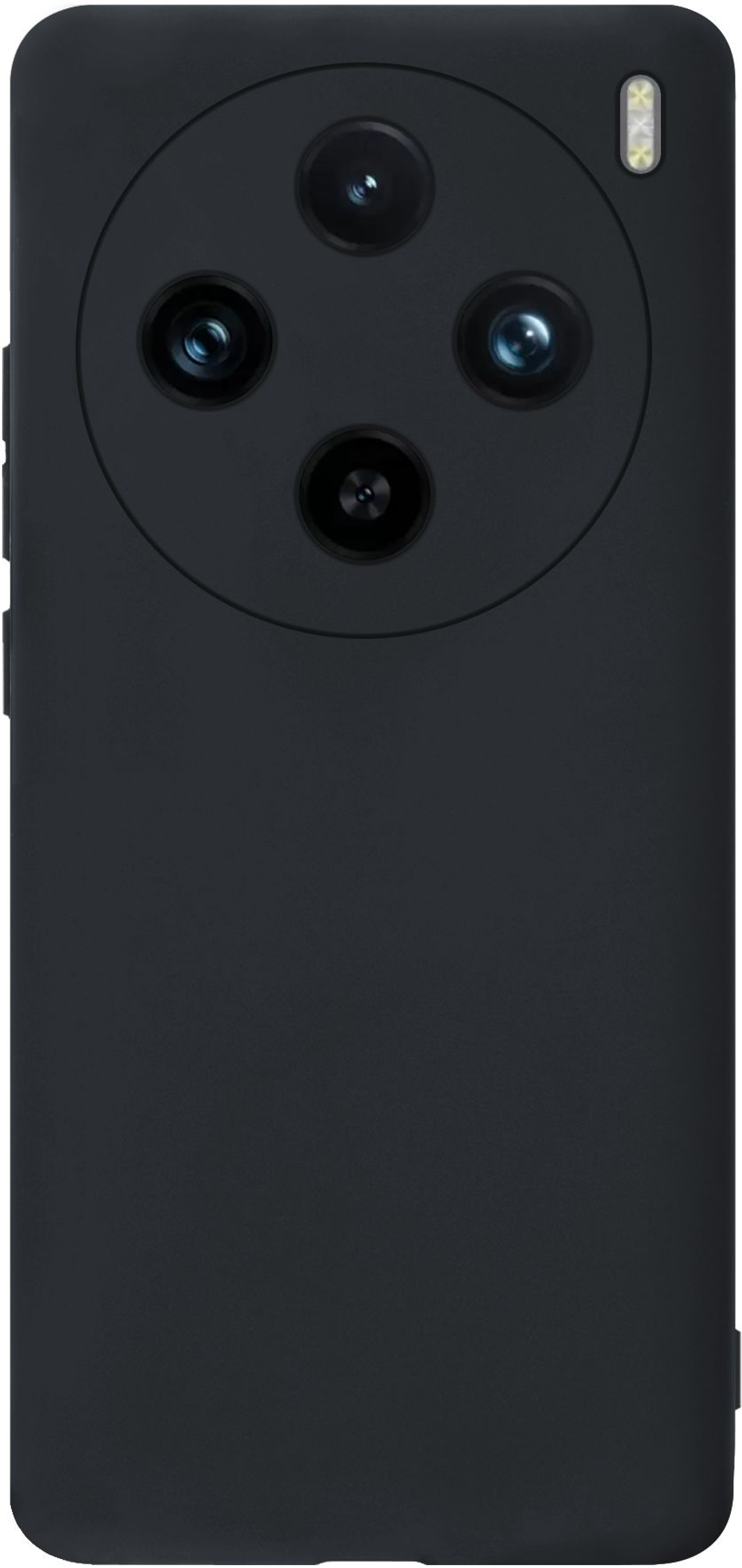 Мягкий Soft Touch чехол из силикона для VIVO X100 PRO с бархатной подкладкой