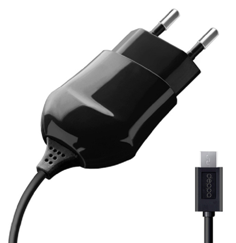 Deppa СЗУ mini USB, 1A, черный, Prime Line Зарядное устройство