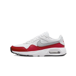 alt="Nike Air Max SC White University Red CW4555-107 мужские кроссовки белые с красным Swoosh вид сбоку на белом фоне"