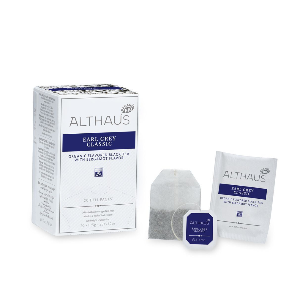 Althaus Earl Grey Classic Deli Pack Organic чай черный ароматизированный в пакетиках, 20 шт