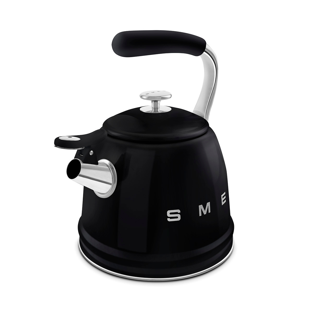 Чайник со свистком 2.3л Smeg черный