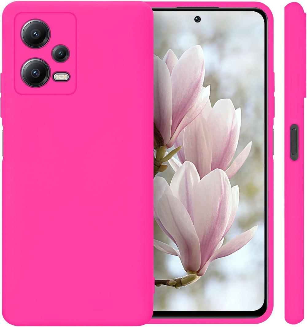 Мягкий Soft Touch чехол из силикона для XIAOMI REDMI NOTE 12 5G / POCO X5 (не PRO!) с бархатной подкладкой