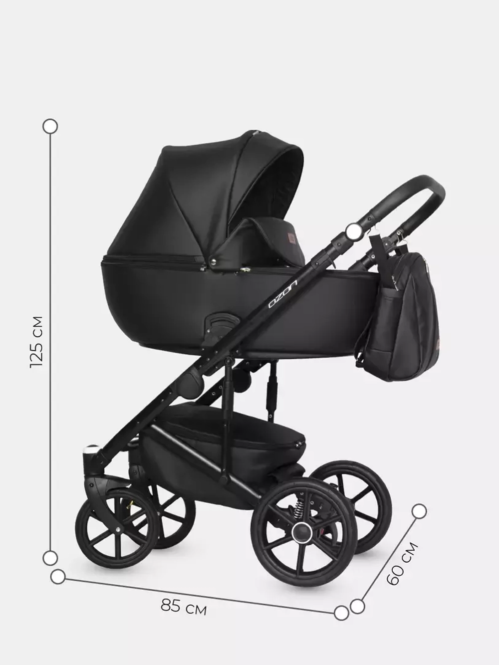 Коляска  OZON (2 в 1) (RIKO BASIC) 06 черный