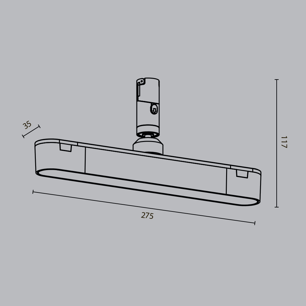Магнитный трековый светильник Maytoni Basis Rot TR202-1-10W3K-B