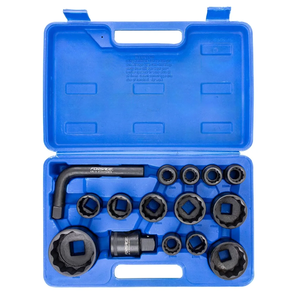 Набор инструментов 15пр. 3/4'', 1''(12гр.) Forsage F-6154-5MPB