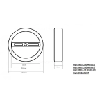 08214,19A(3000K) Подвес Тор черный d80 h150 Led 50W (3000K) 2 типа крепления