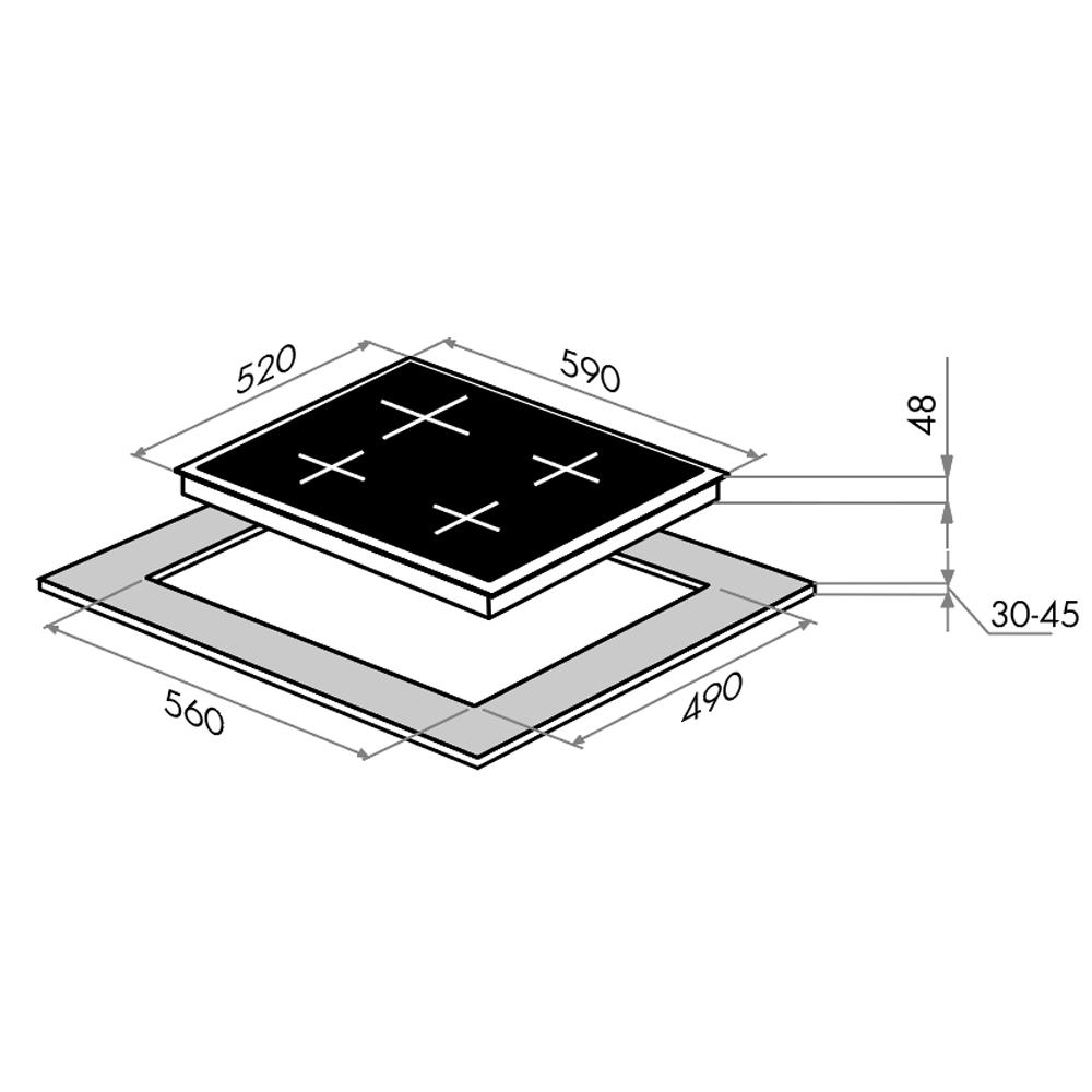 Электрическая варочная панель MAUNFELD MVCE59.4HL.1SM1DZT-WH фото 2
