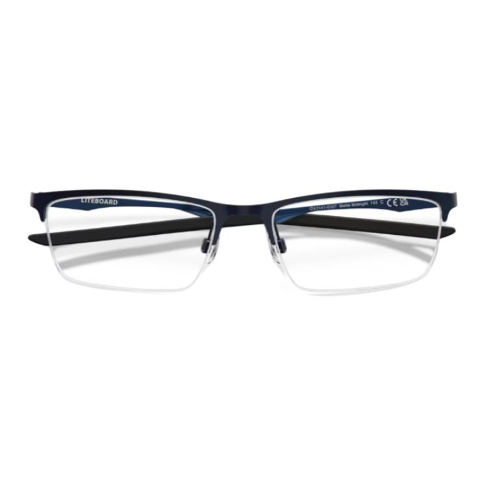 Oakley Prescription Очки Half Rim Metal Rectangular 0ox3141 04 03 черный