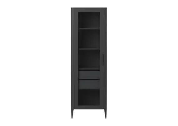 Витрина Type oak стеклянная высота 200 см L (черный)