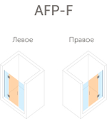 Душевая дверь в нишу Vegas Glass AFP-F профиль бронза, стекло сатин