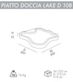 Поддон для уличного душа Arkema Lake D 108, антрацит