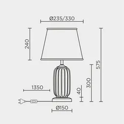 Интерьерная настольная лампа  ML.6123.01TL WH Modelux