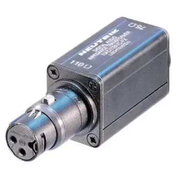Neutrik NADITBNC-FX адаптер AES/EBU, XLR гнездо 110Ом вход - BNC 75Ом выход