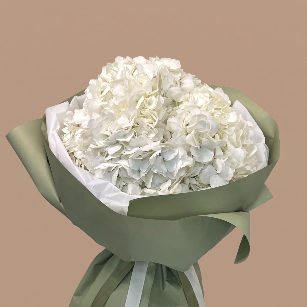 Пять белых гортензий Pure White