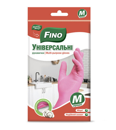 Перчатки латексные Fino Универсальные неопудренные M (1 пара)
