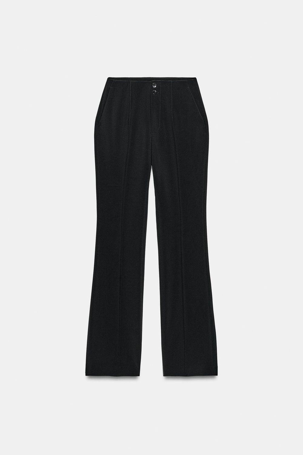 ZARA БРЮКИ FLARED, ЧЕРНЫЙ