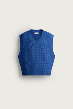 ЖИЛЕТ ИЗ РЕЛЬЕФНОГО ТРИКОТАЖА С КОСАМИ — ZARA