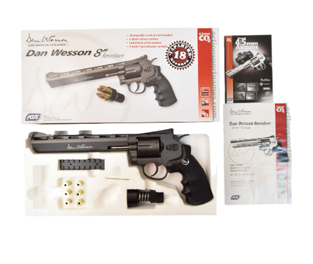 Револьвер пневматический ASG Dan Wesson 8” Grey