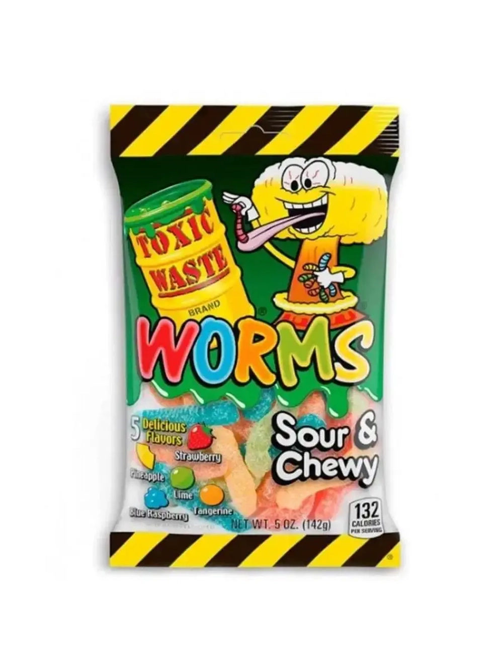 Кислый мармелад Toxic Waste Worms Sour&Chewy 142 гр