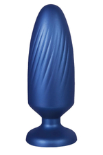 Синяя анальная пробка G Stuck Silicone Anal Plug - 13,5 см. (Цвет: синий)