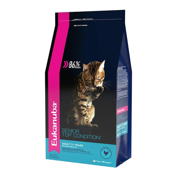 Сухой корм Eukanuba Senior Top Condition для кошек старше 7 лет