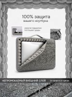Чехол для ноутбука 14" и 15,6" (Серый бархат)