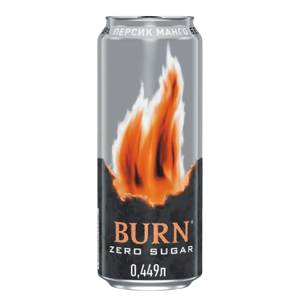 0,449Л ЭНЕРГ НАПИТОК BURN ПЕРСИК/МАНГО Б/САХАРА Ж/Б
