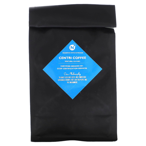 Centri Coffee, Centri Coffee, органический кофе из Эфиопии, черника и цветы, цельные зерна, без кофеина, 340 г (12 унций)